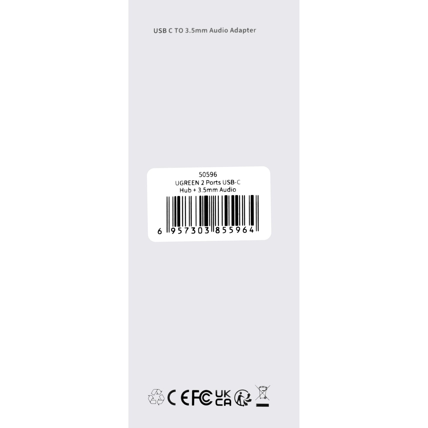 Προσαρμογέας Ήχου USB-C - 3.5mm / USB-C UGREEN CM193, Γκρι