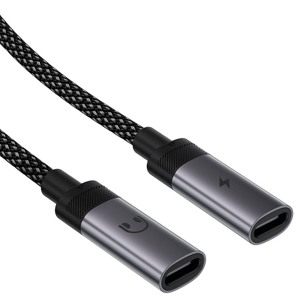 Προσαρμογέας Ήχου USB-C - 2 x USB-C Acefast J14, Μαύρο