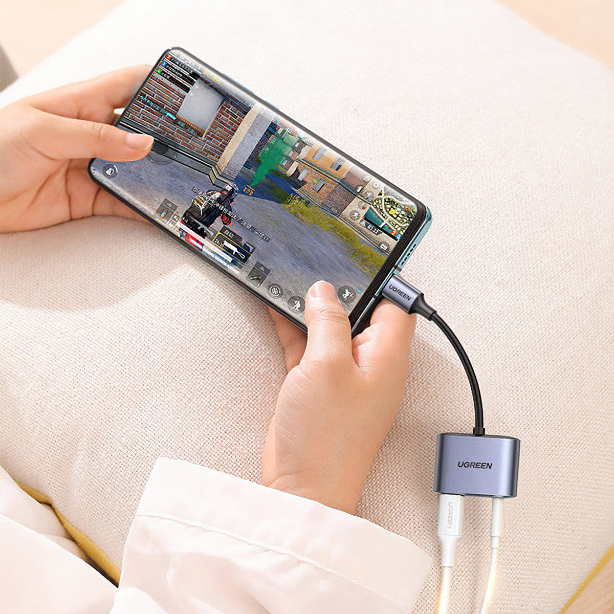 Προσαρμογέας Ήχου USB-C - 3.5mm / USB-C UGREEN CM231, Γκρι
