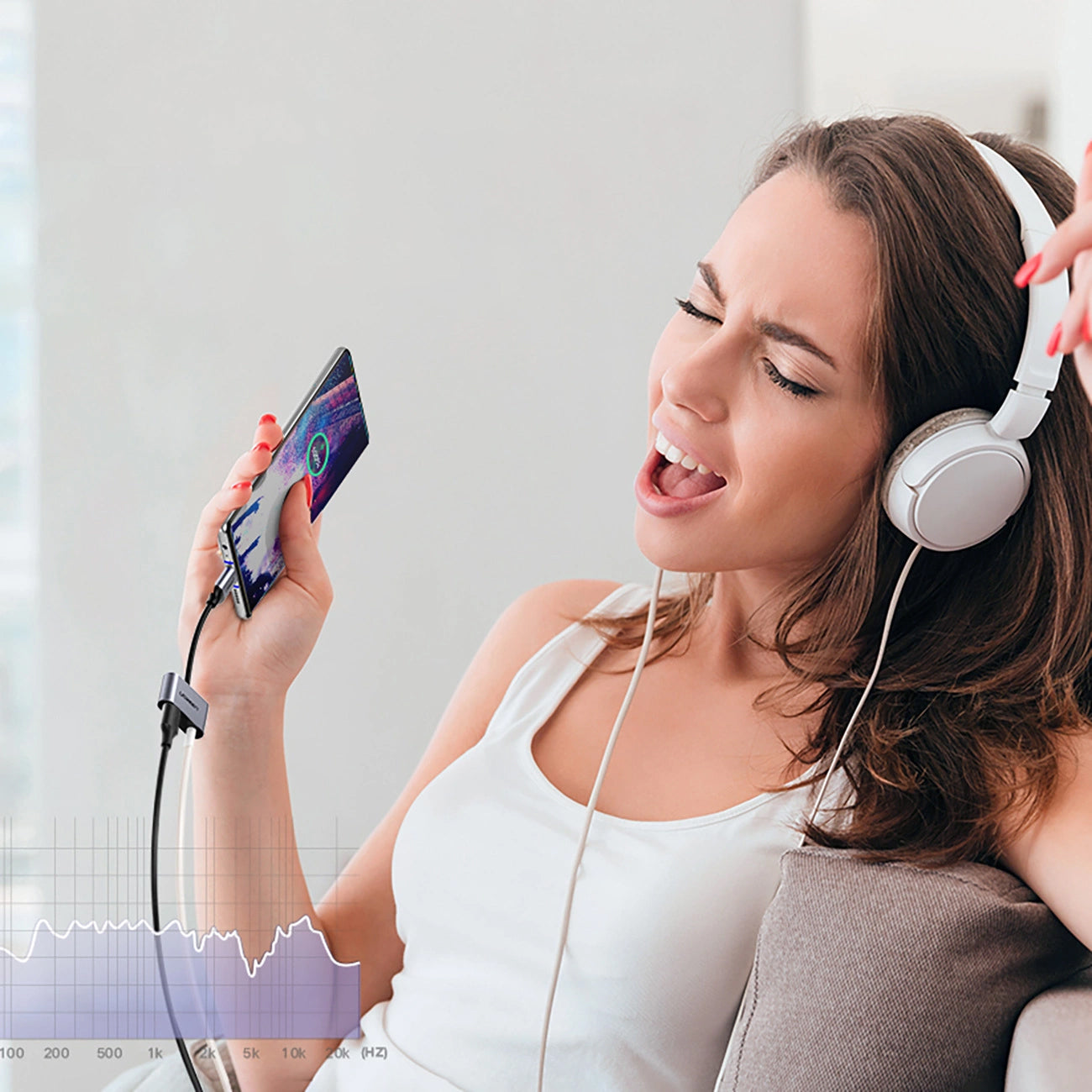 Προσαρμογέας Ήχου USB-C - 3.5mm / USB-C UGREEN CM193, Γκρι