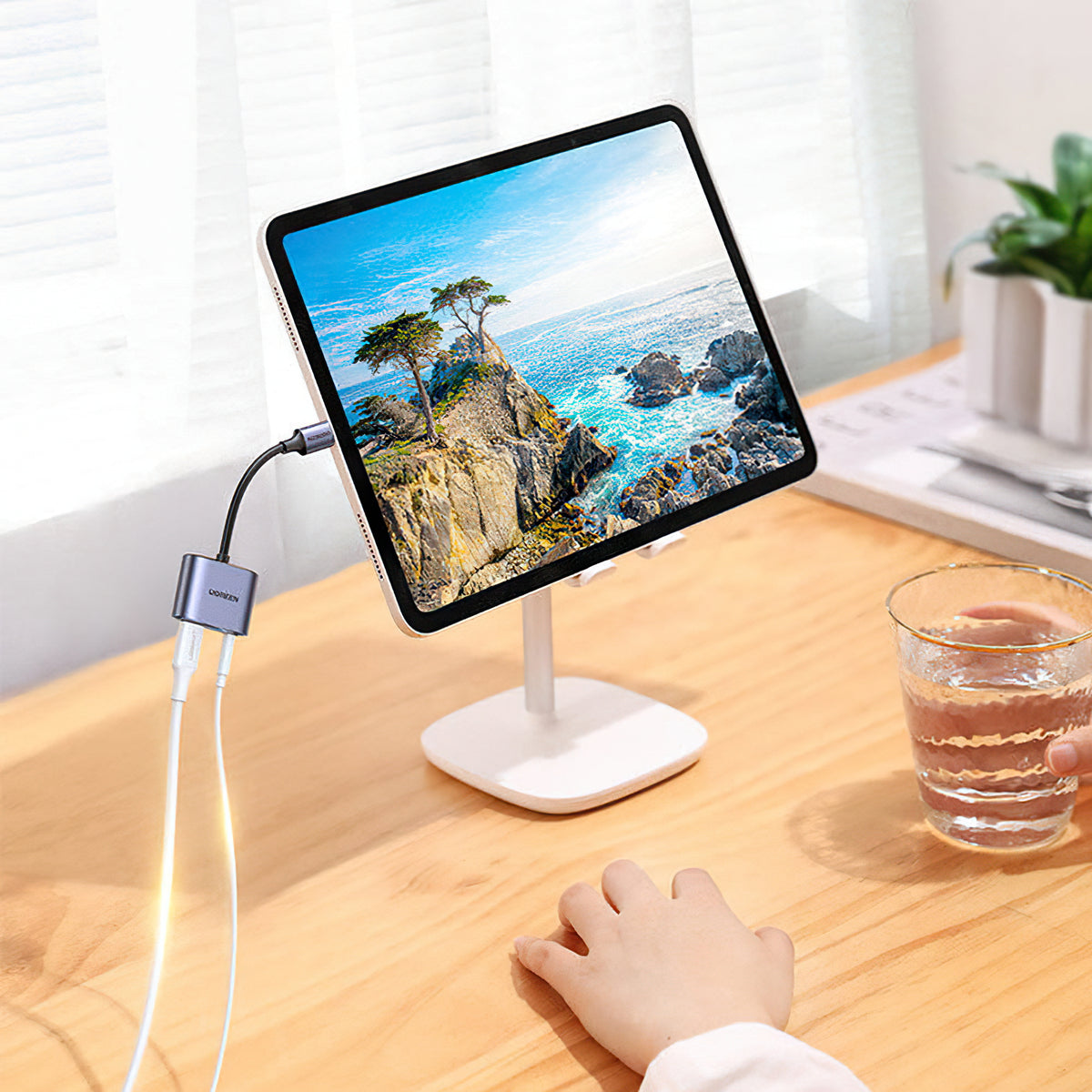 Προσαρμογέας Ήχου USB-C - 3.5mm / USB-C UGREEN CM231, Γκρι
