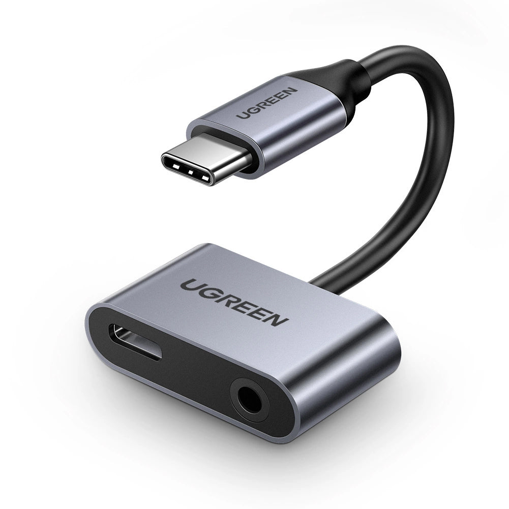 Προσαρμογέας Ήχου USB-C - 3.5mm / USB-C UGREEN CM193, Γκρι