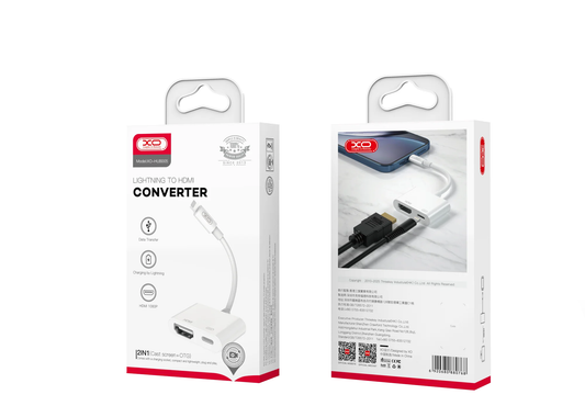 Προσαρμογέας Ήχου και Βίντεο Lightning - HDMI / Lightning XO Design HUB005, Λευκό
