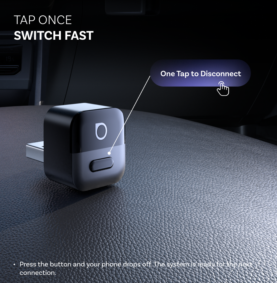 Ασύρματος προσαρμογέας Carplay / Android Auto Ottocast Mini Pico Style A για Apple iPhone / Android Series CA525-T