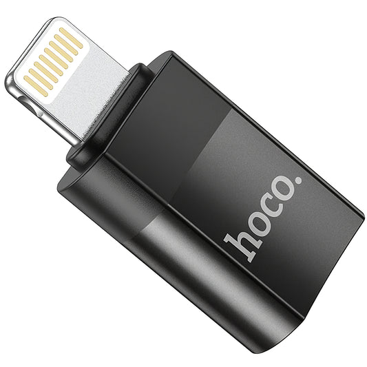 Προσαρμογέας δεδομένων και φόρτισης USB-C - Lightning HOCO UA17, Μαύρο