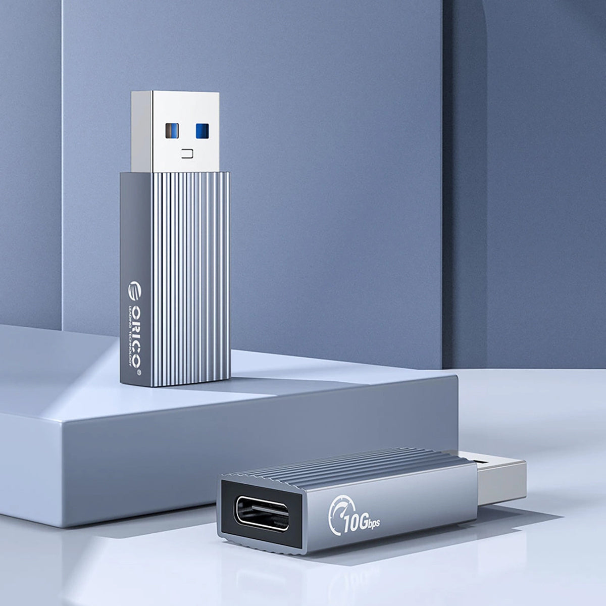 Προσαρμογέας Δεδομένων και Φόρτισης USB-C - USB-A Orico AH-AC10, Γκρι