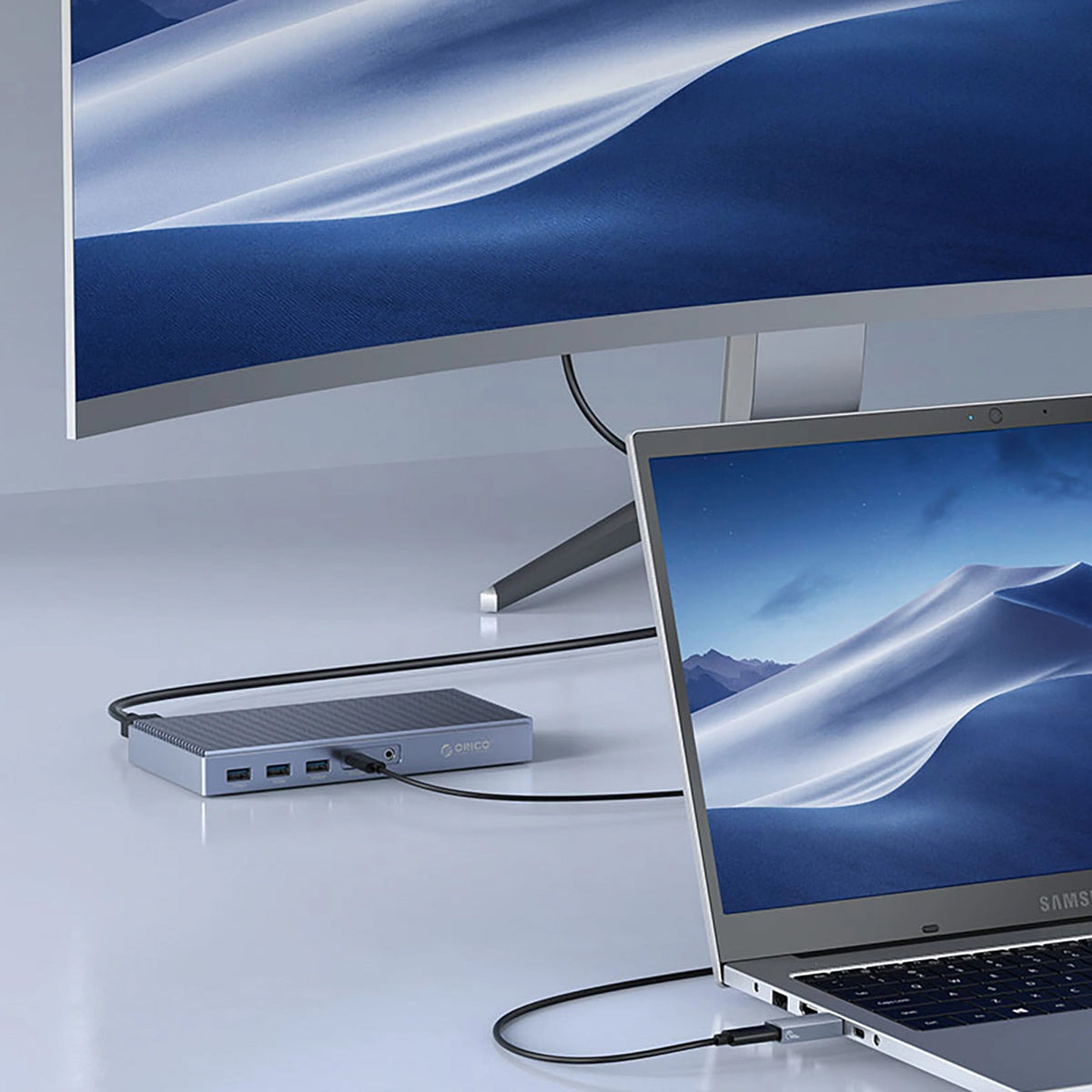 Προσαρμογέας Δεδομένων και Φόρτισης USB-C - USB-A Orico AH-AC10, Γκρι