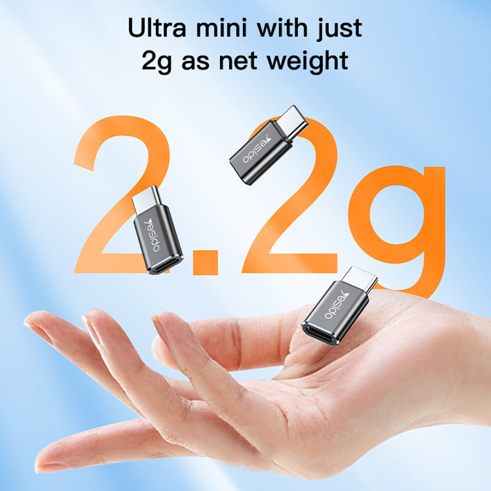 Προσαρμογέας Δεδομένων και Φόρτισης Lightning - USB-C Yesido GS22, Γκρι