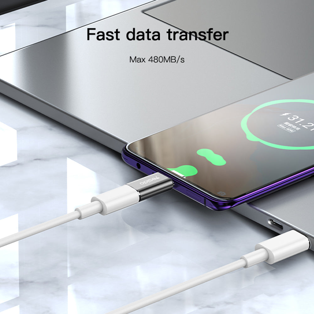 Προσαρμογέας Δεδομένων και Φόρτισης Lightning - USB-C Yesido GS22, Γκρι