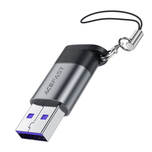 Προσαρμογέας Δεδομένων και Φόρτισης USB-C - USB-A Acefast J8, Γκρι