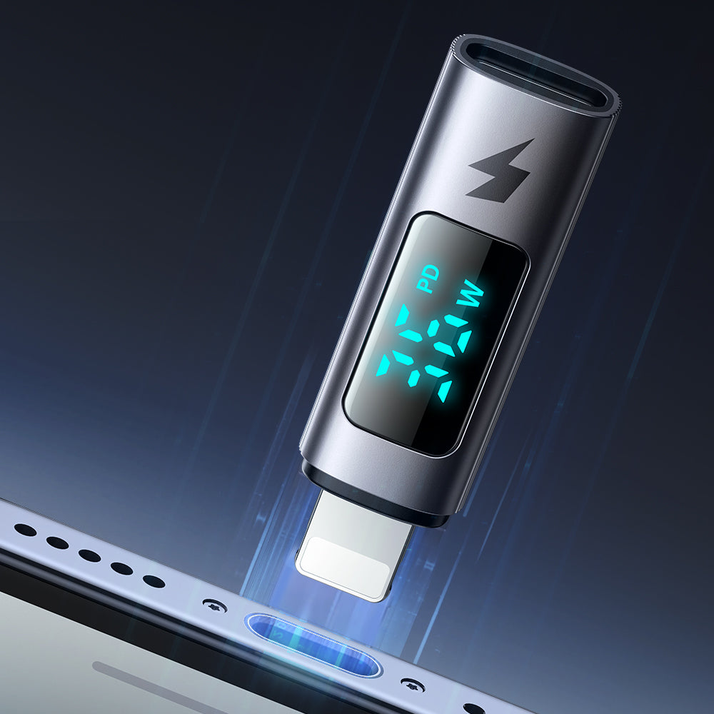 Προσαρμογέας Δεδομένων και Φόρτισης USB-C - Lightning McDodo OT-6100 Wales Display, Μαύρο