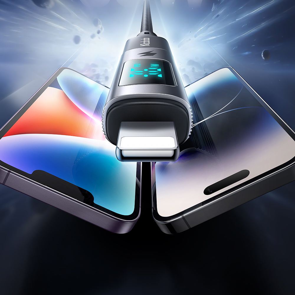 Προσαρμογέας Δεδομένων και Φόρτισης USB-C - Lightning McDodo OT-6100 Wales Display, Μαύρο