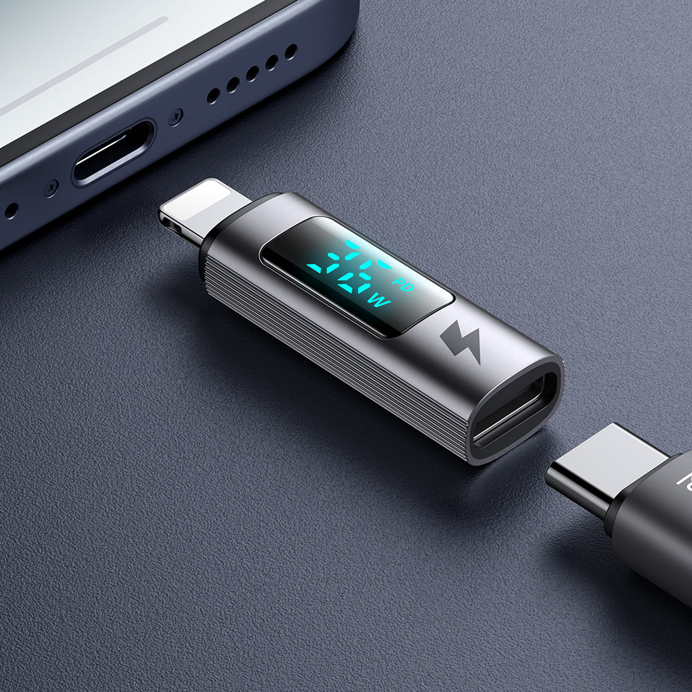 Προσαρμογέας Δεδομένων και Φόρτισης USB-C - Lightning McDodo OT-6100 Wales Display, Μαύρο