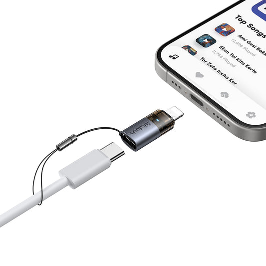 Προσαρμογέας Δεδομένων και Φόρτισης USB-C - Lightning McDodo OT-7630, Μαύρο