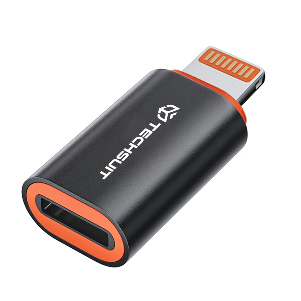Προσαρμογέας Δεδομένων και Φόρτισης USB-C - Lightning Techsuit A3 HyperPort, Μαύρο Πορτοκαλί