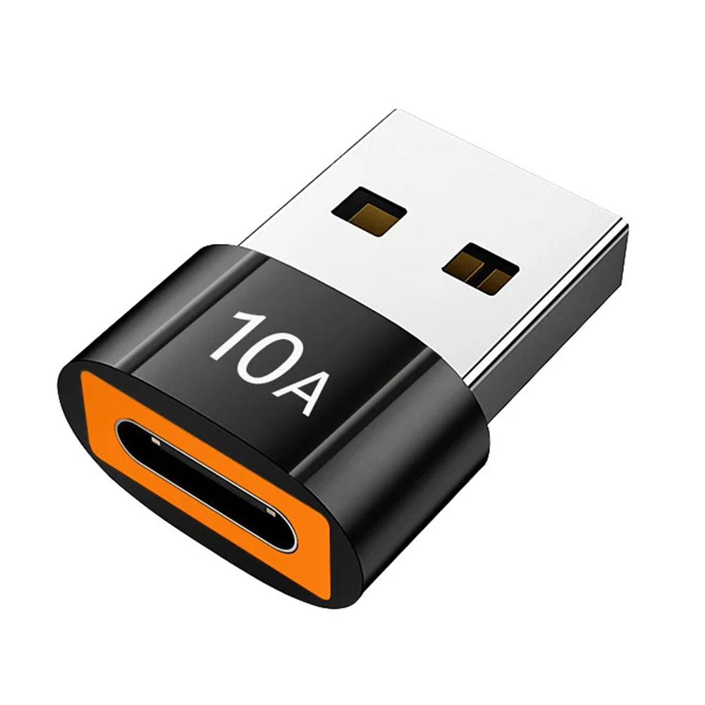 Προσαρμογέας Δεδομένων και Φόρτισης USB-C - USB-A Techsuit A7 HyperPort, Μαύρο Πορτοκαλί