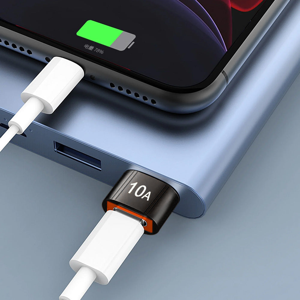 Προσαρμογέας Δεδομένων και Φόρτισης USB-C - USB-A Techsuit A7 HyperPort, Μαύρο Πορτοκαλί