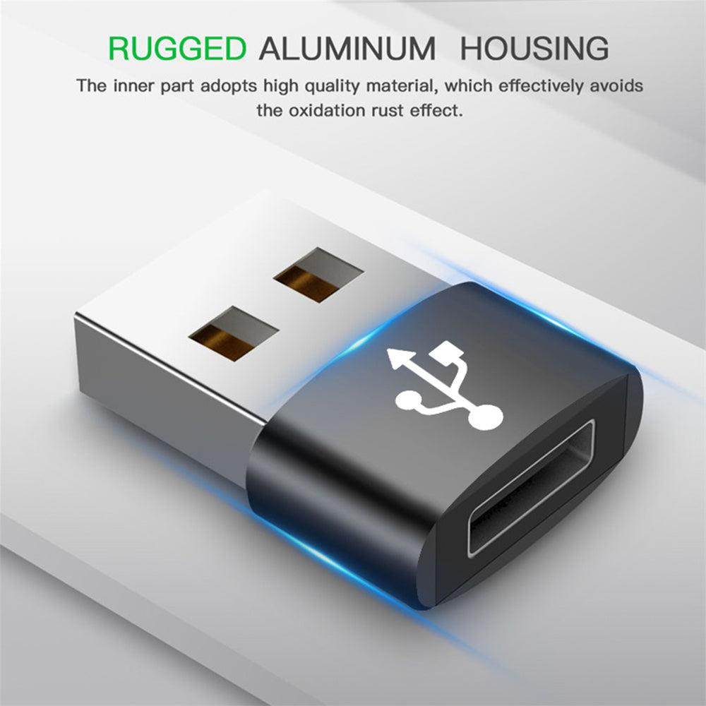 Προσαρμογέας Δεδομένων και Φόρτισης USB-C - USB-A Techsuit, Μαύρο