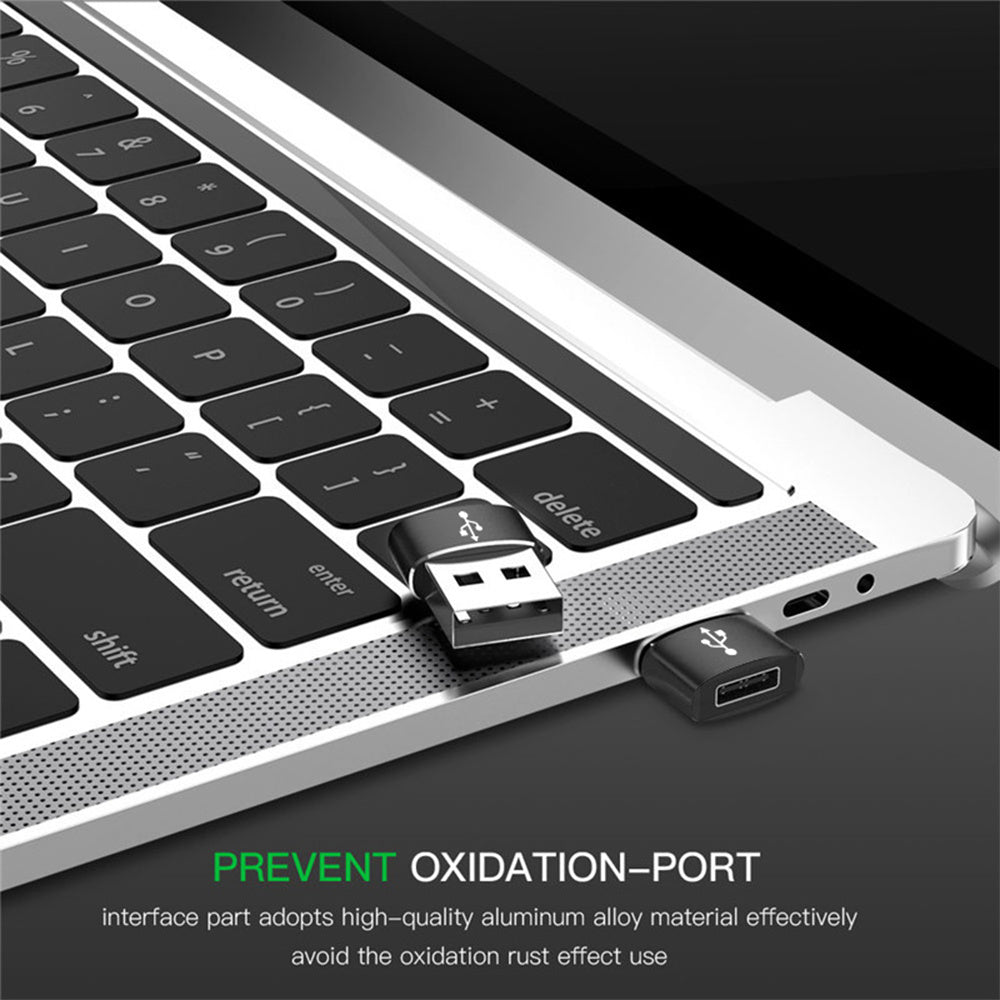 Προσαρμογέας Δεδομένων και Φόρτισης USB-C - USB-A Techsuit, Μαύρο