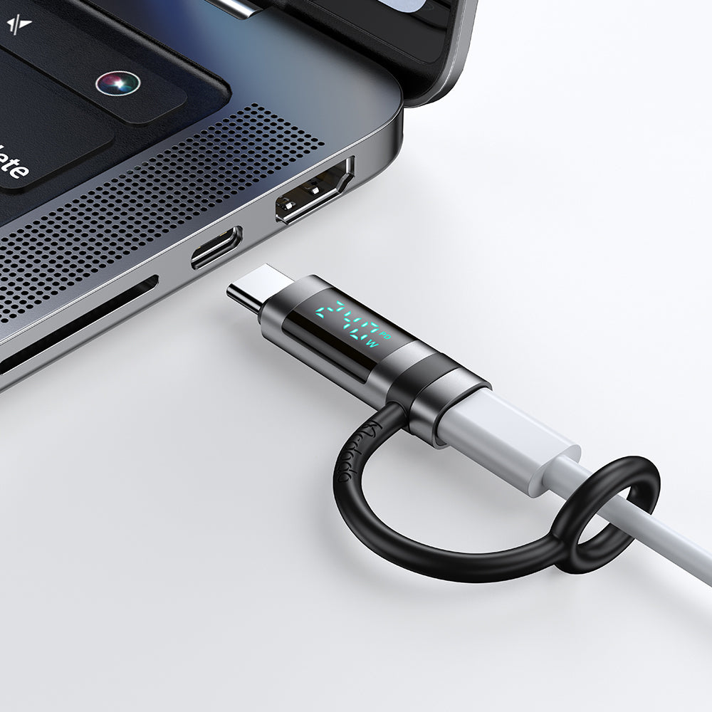 Προσαρμογέας Δεδομένων και Φόρτισης USB-C - USB-C McDodo OT-2620 Pigeon Display, Μαύρο