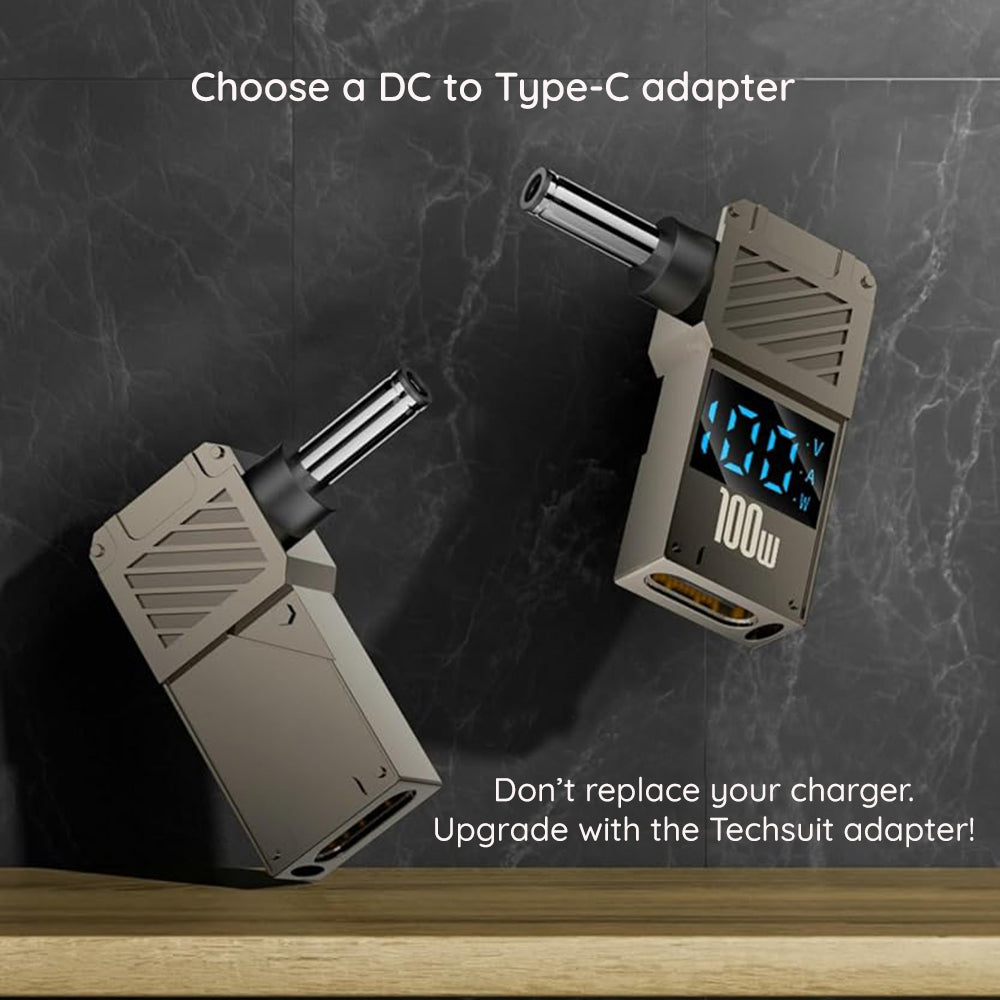 Προσαρμογέας Φόρτισης Techsuit LaptopPlugX A22, DC - USB-C, Γκρι