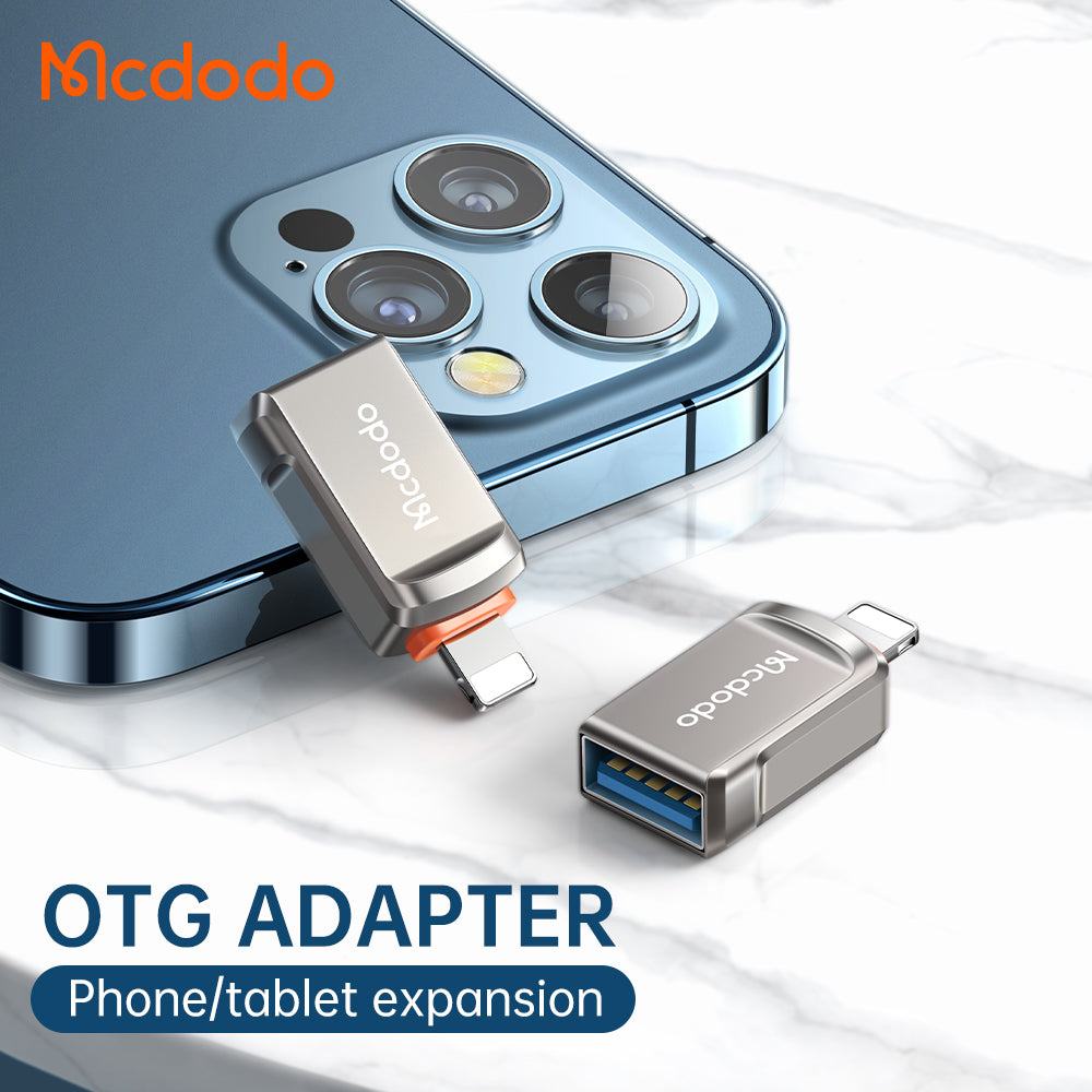 Προσαρμογέας OTG Lightning - USB-A McDodo OT-8600, Γκρι