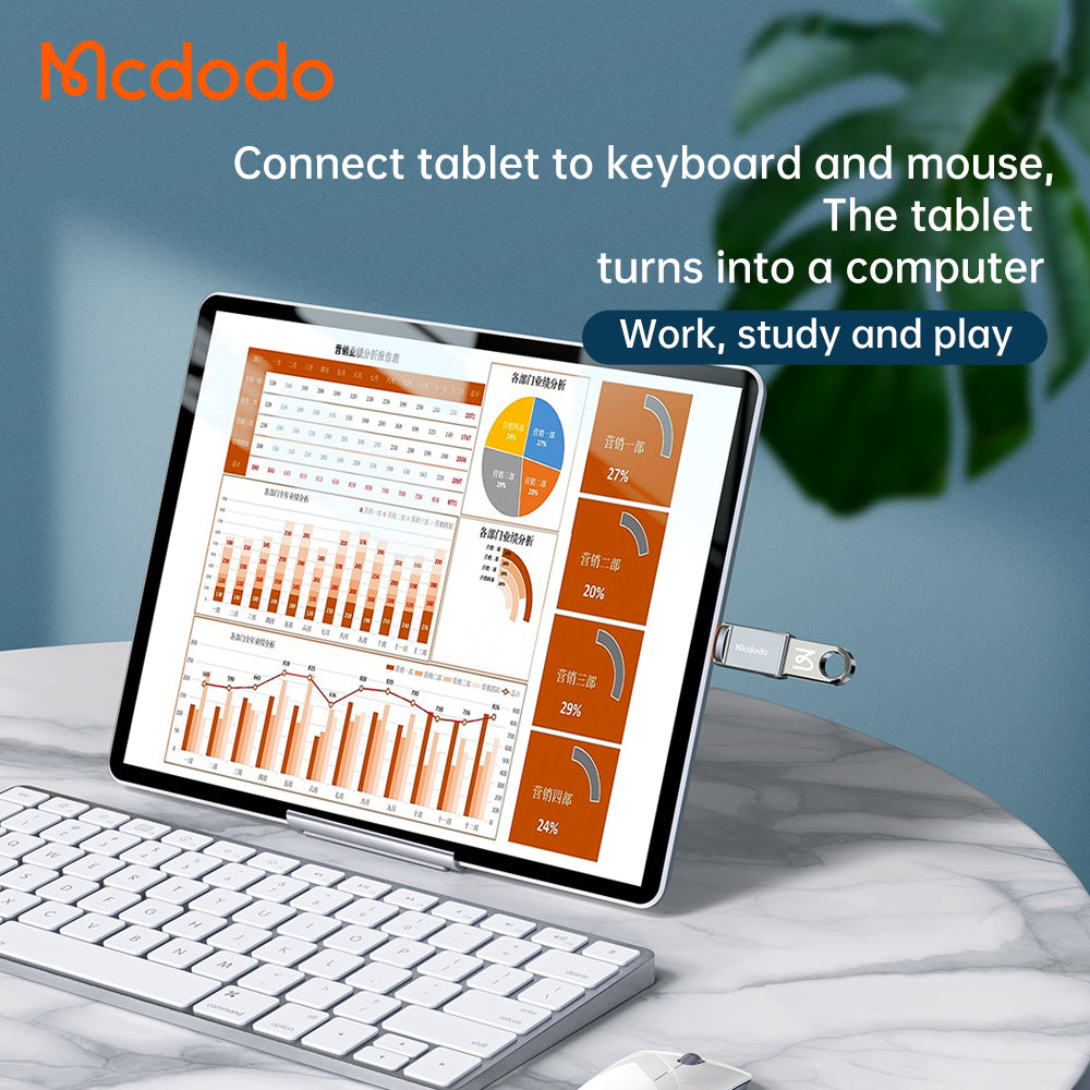 Προσαρμογέας OTG Lightning - USB-A McDodo OT-8600, Γκρι