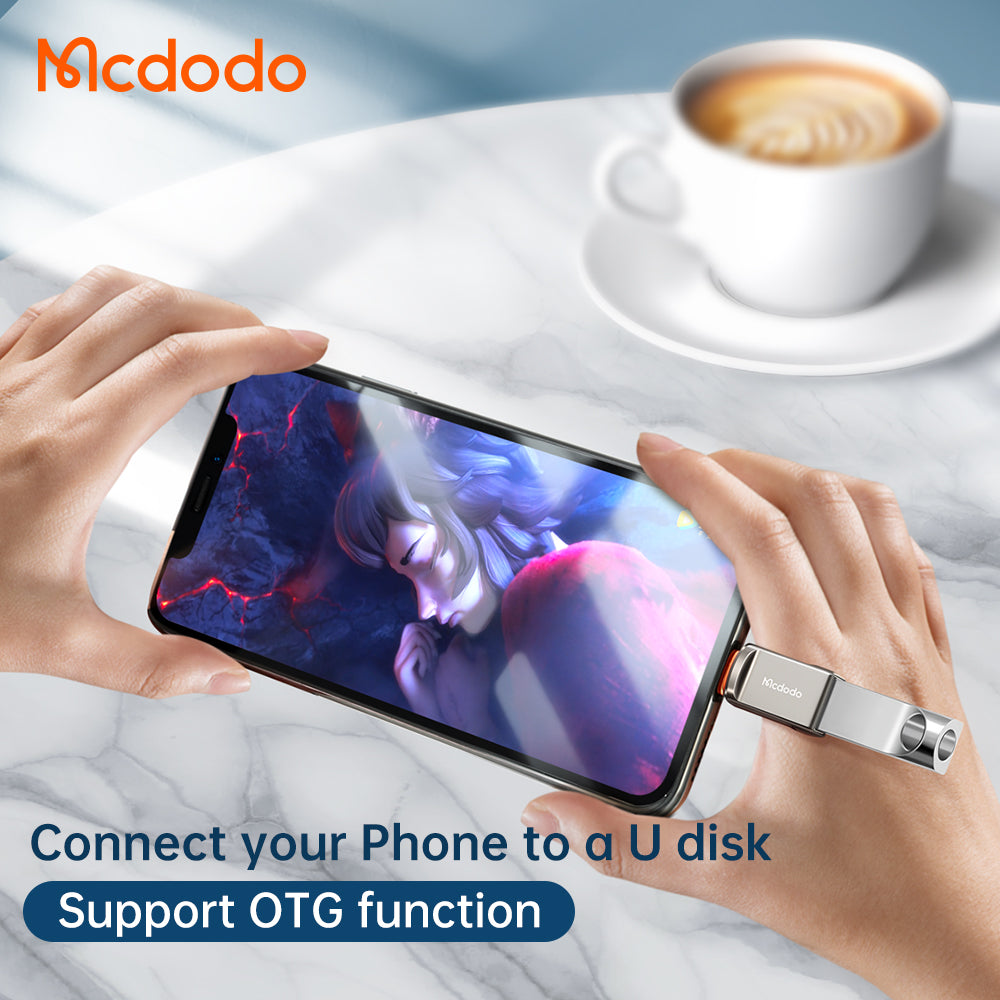 Προσαρμογέας OTG Lightning - USB-A McDodo OT-8600, Γκρι
