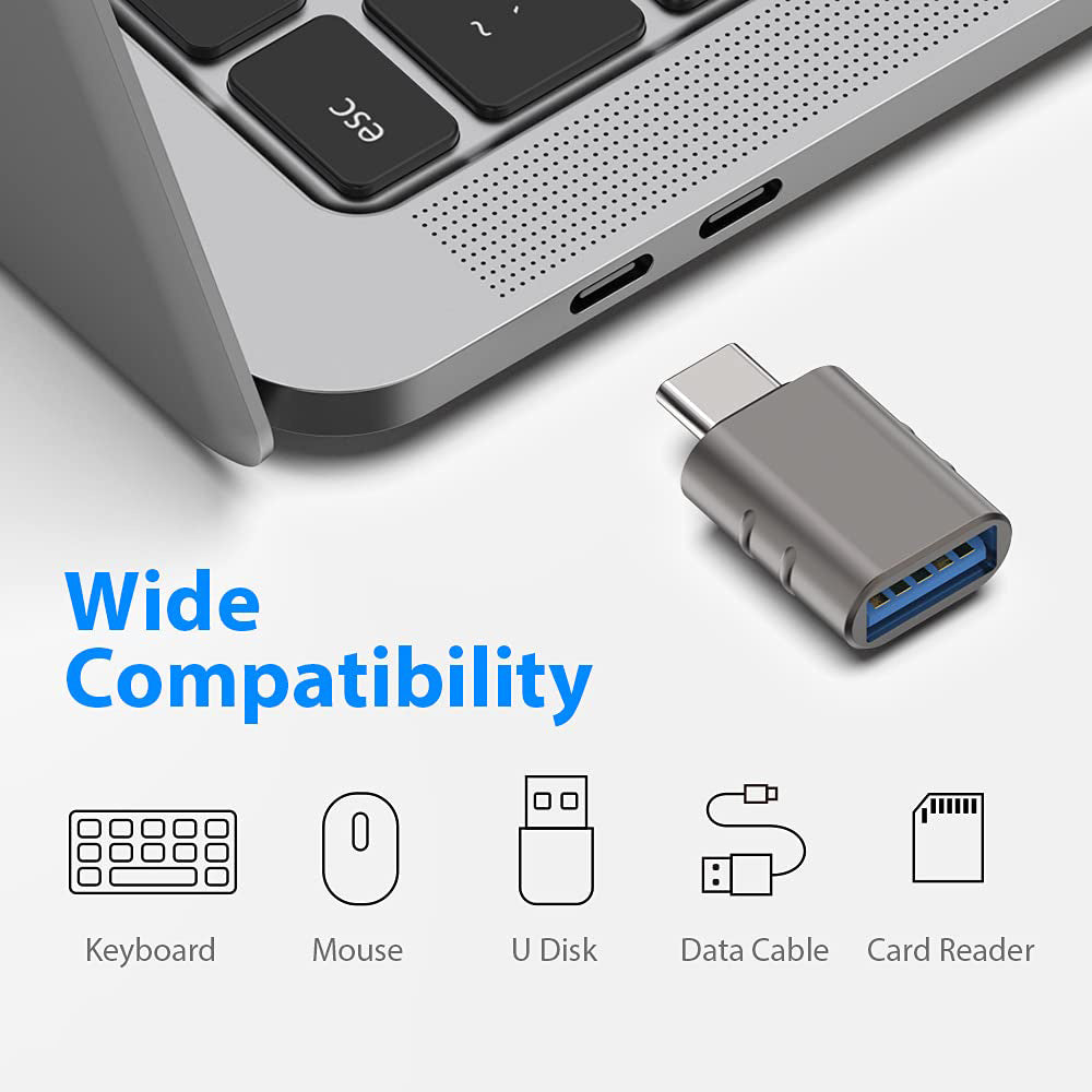 Προσαρμογέας OTG USB-C - USB-A Techsuit A10 SlateVolt, Γκρι