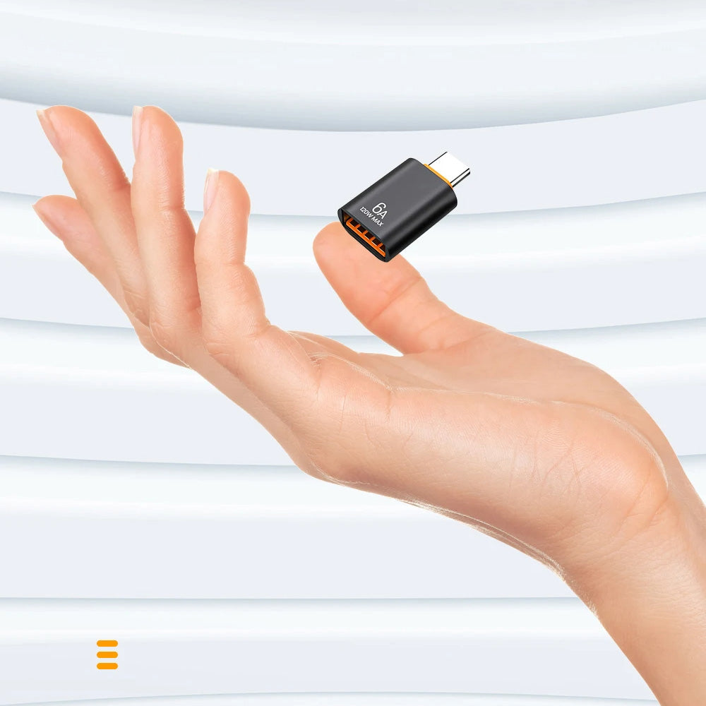 Προσαρμογέας OTG USB-C - USB-A Techsuit A2 HyperPort, Μαύρο Πορτοκαλί