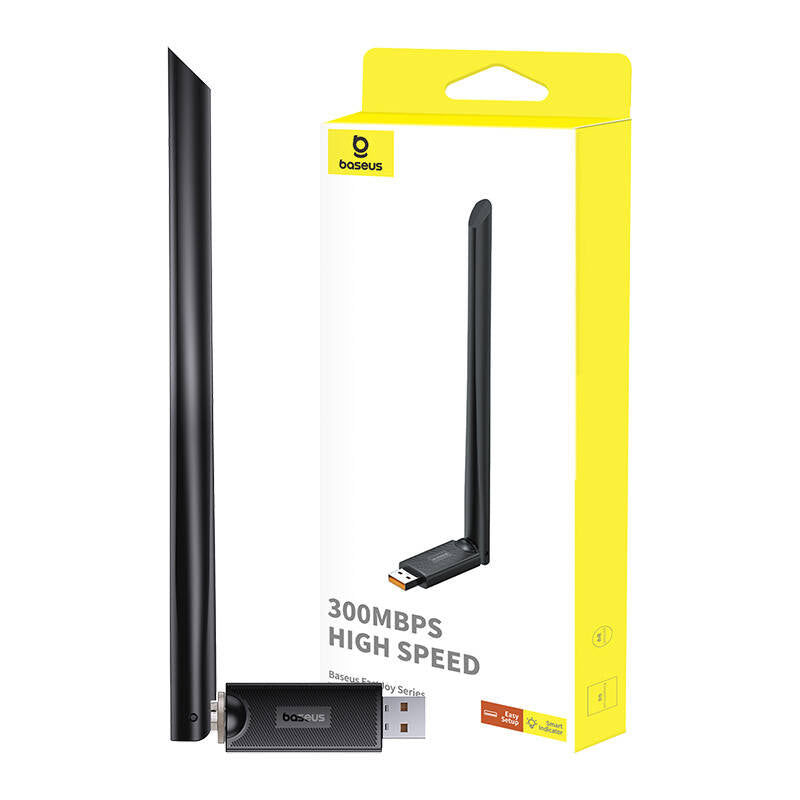 Ασύρματος προσαρμογέας Baseus FastJoy, 300Mbps, Μαύρο B01317600111-01