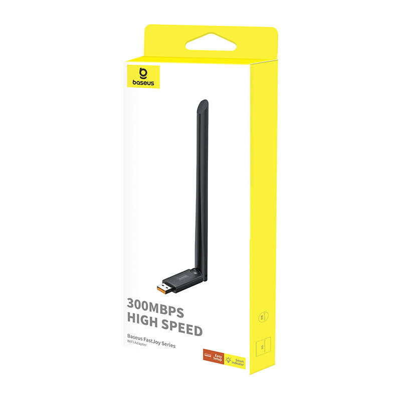 Ασύρματος προσαρμογέας Baseus FastJoy, 300Mbps, Μαύρο B01317600111-01