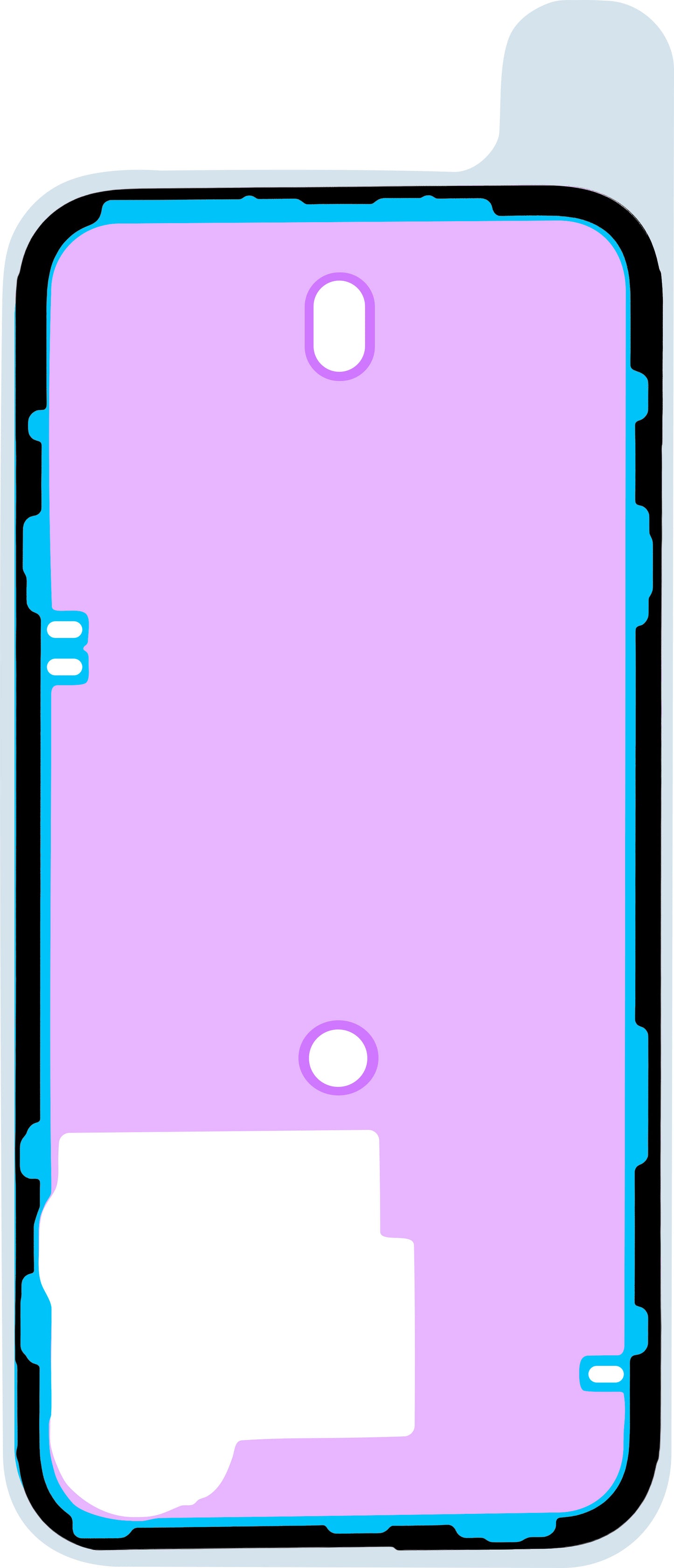 Κόλλα Καπάκι Μπαταρίας Apple iPhone 15 Pro, Service Pack 923-09189