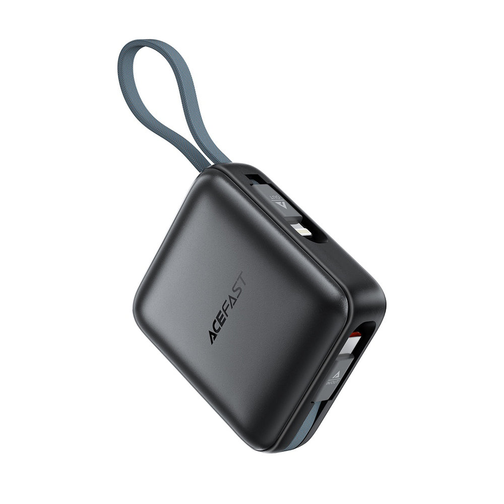 Εξωτερική Μπαταρία Acefast M23, 10000mAh, 22.5W, QC + PD, 1 x Lightning - 2 x USB-C, Γκρι