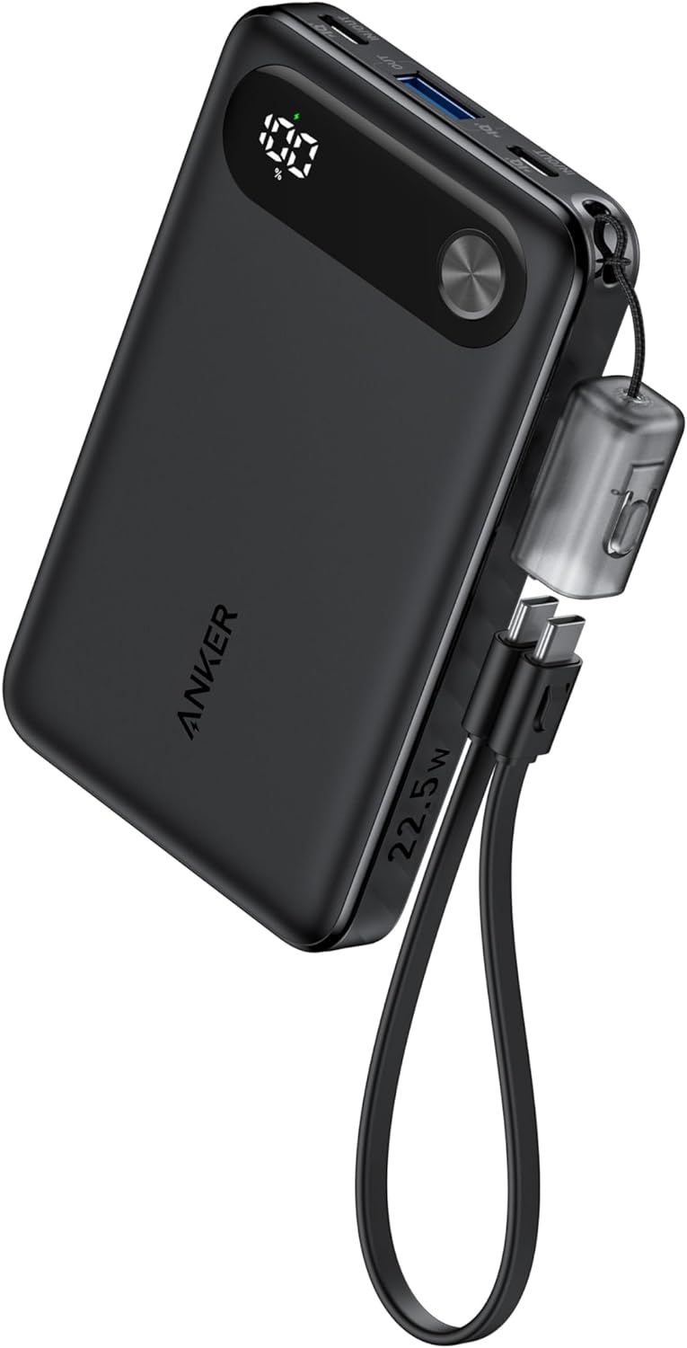 Εξωτερική μπαταρία Anker PowerCore, 10000mAh, 22,5W, QC + PD, 1 x USB-A - 2 x USB-C, μαύρο A1257G11