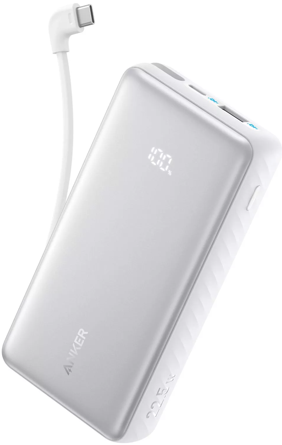 Εξωτερική Μπαταρία Anker Zolo, 10000mAh, 22.5W, QC + PD, 1 x USB-A - 2 x USB-C, Λευκή A110DH21