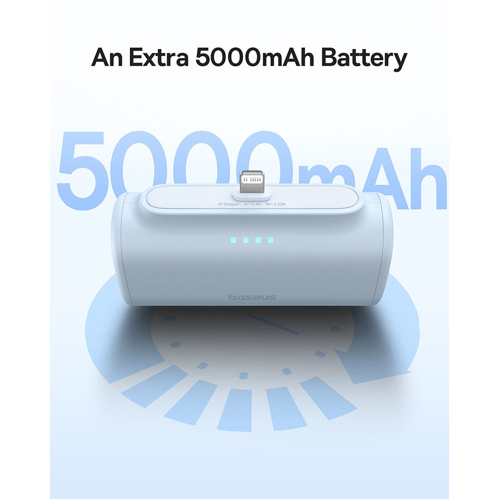 Εξωτερική Μπαταρία Baseus Compact, 5000mAh, 20W, PD, 1 x Lightning - 1 x USB-C, Μπλε P10068307313-00