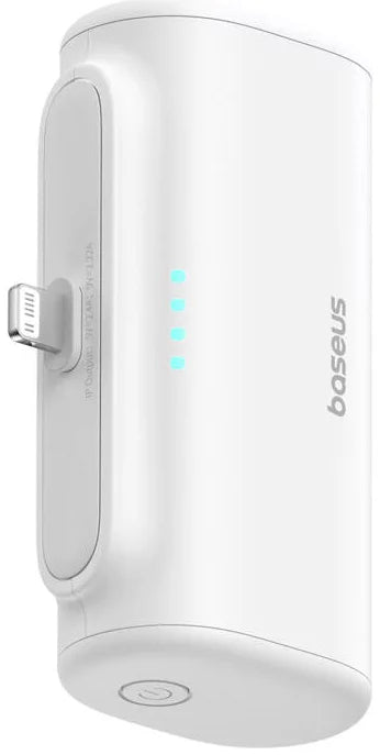 Εξωτερική Μπαταρία Baseus Compact, 5000mAh, 20W, PD, 1 x Lightning - 1 x USB-C, Λευκή P10068307213-00