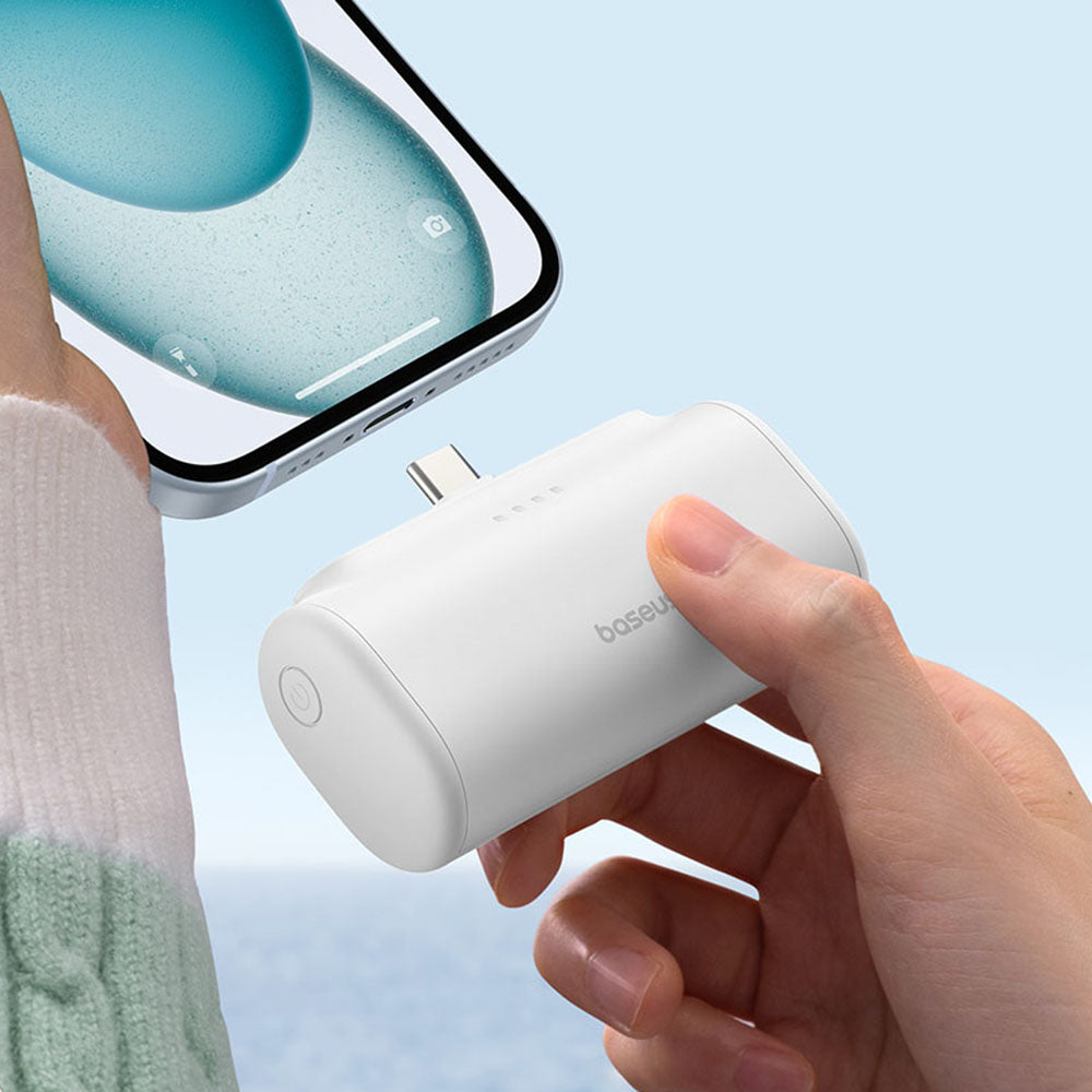 Εξωτερική Μπαταρία Baseus Compact, 5000mAh, 20W, PD, 2 x USB-C, Ροζ P10068306413-00