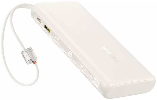Εξωτερική Μπαταρία Baseus EnerFill FC41, 20000mAh, 100W, QC + PD, 1 x USB-A - 3 x USB-C, Λευκό E0028N04