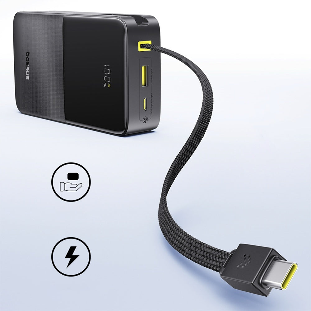 Εξωτερική Μπαταρία Baseus EnerFill Bipow2 Pro, 20000mAh, 22.5W, QC + PD, 1 x USB-A - 2 x USB-C, Μαύρη E0027701