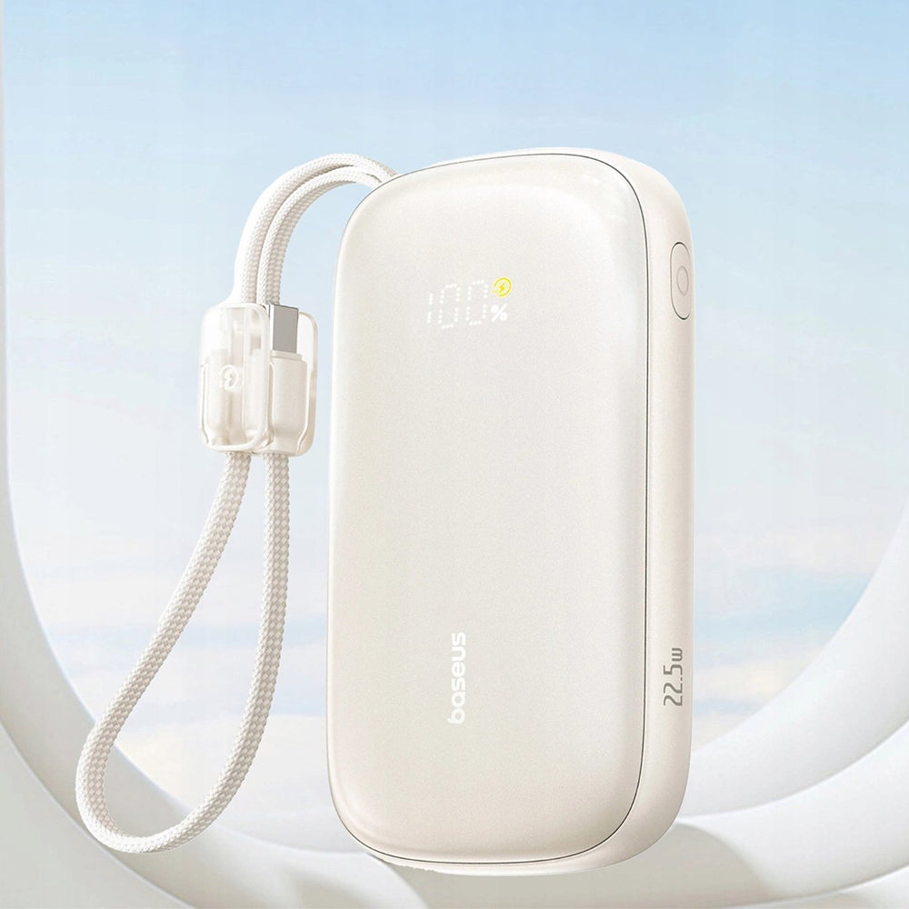 Εξωτερική Μπαταρία Baseus EnerFill FC21 Qpow 3 Ultra, 10000mAh, 22.5W, QC + PD, 1 x USB-A - 1 x USB-C, Μπεζ E0027L01