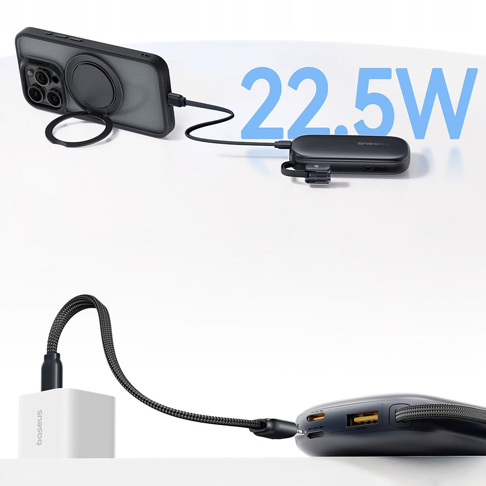 Εξωτερική Μπαταρία Baseus EnerFill FC21 Qpow 3 Ultra, 10000mAh, 22.5W, QC + PD, 1 x USB-A - 1 x USB-C, Μπεζ E0027L01