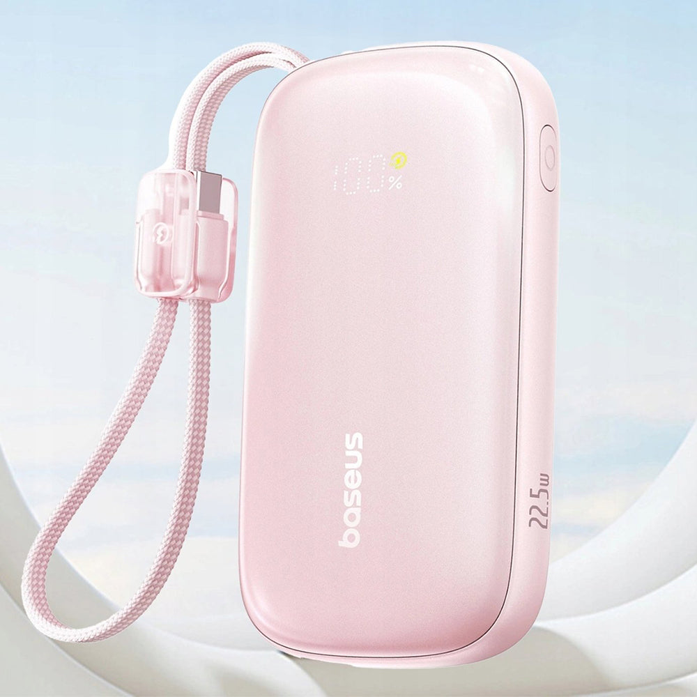 Εξωτερική Μπαταρία Baseus EnerFill FC21 Qpow 3 Ultra, 10000mAh, 22.5W, QC + PD, 1 x USB-A - 1 x USB-C, Ροζ E0027L02