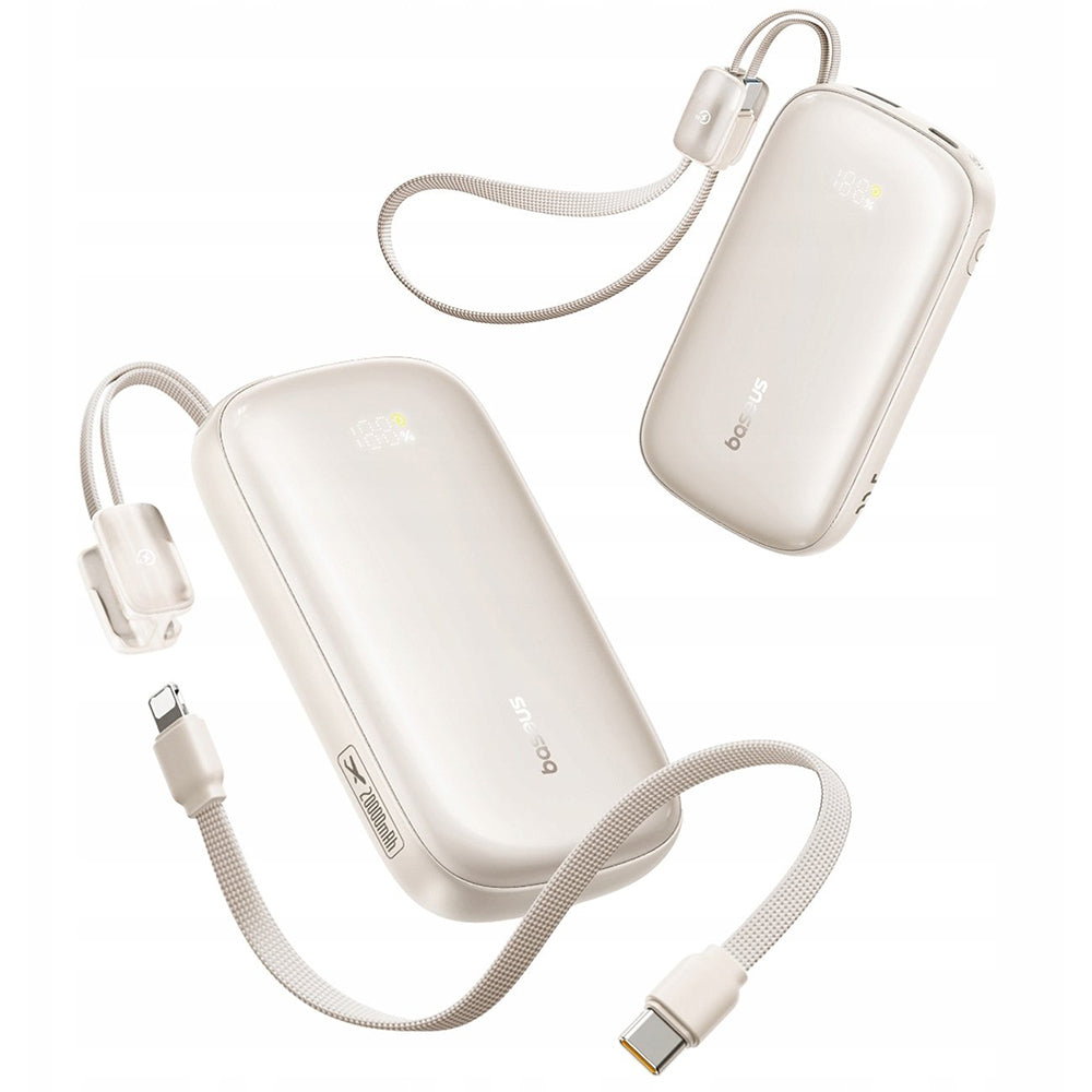 Εξωτερική Μπαταρία Baseus EnerFill FC21 Qpow 3 Ultra, 10000mAh, 45W, QC + PD, 1 x USB-A - 1 x USB-C, Μπεζ E0027Q01