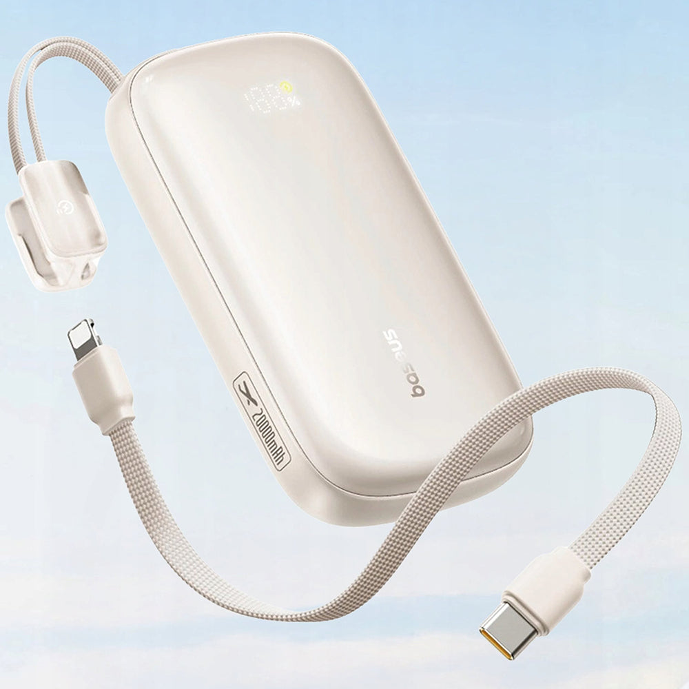 Εξωτερική Μπαταρία Baseus EnerFill FC21 Qpow 3 Ultra, 10000mAh, 45W, QC + PD, 1 x USB-A - 1 x USB-C, Μπεζ E0027Q01