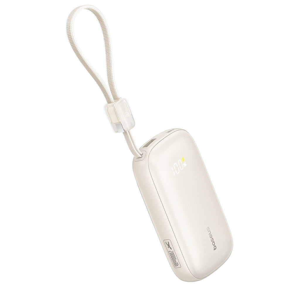 Baseus EnerFill FC21 Qpow 3 Ultra External Battery, 20000mAh, 22.5W, QC + PD, 1 x USB-A - 1 x USB-C, Beige E0027M01