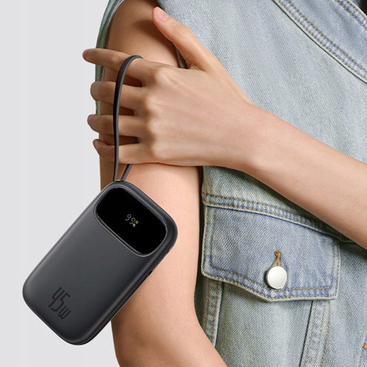 Εξωτερική Μπαταρία Baseus EnerFill FC31 Qpow 3, 10000mAh, 45W, QC + PD, 1 x Lightning - 1 x USB-A - 2 x USB-C, Μαύρη E0028C00