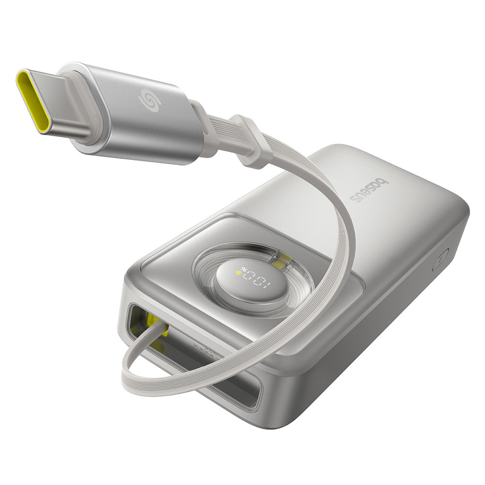 Εξωτερική Μπαταρία Baseus Free2Pull, 20000mAh, 65W, PD, 2 x USB-C, Γκρι P10073700843-00