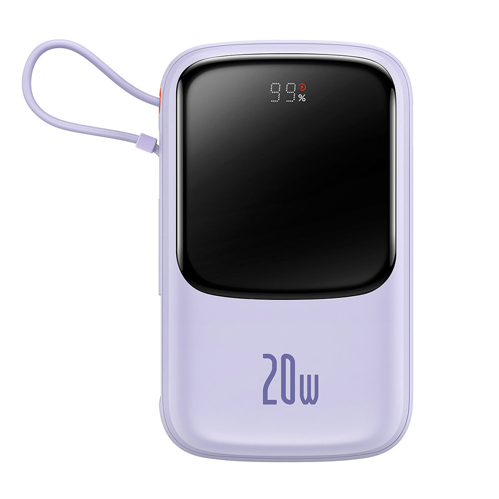 Εξωτερική Μπαταρία Baseus Qpow Pro, 20000mAh, 20W, QC + PD, 1 x Lightning - 1 x USB-A - 1 x USB-C, Μωβ PPQD030005